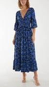 Shirred Waist Dress - Royal Blue