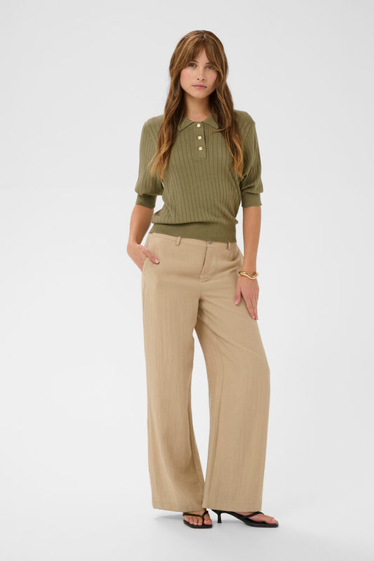 Culture | CUsophi Annemette Polo | Khaki Green