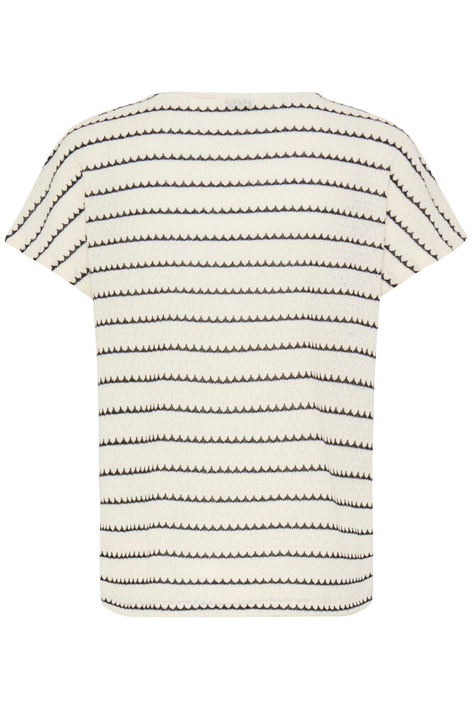 B.young | BYSIV Boat Neck Top | Black & White