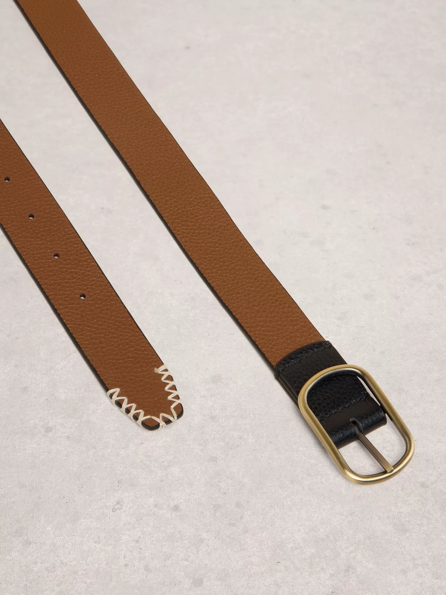 White Stuff | Leather Reversible Belt | Brown/Black