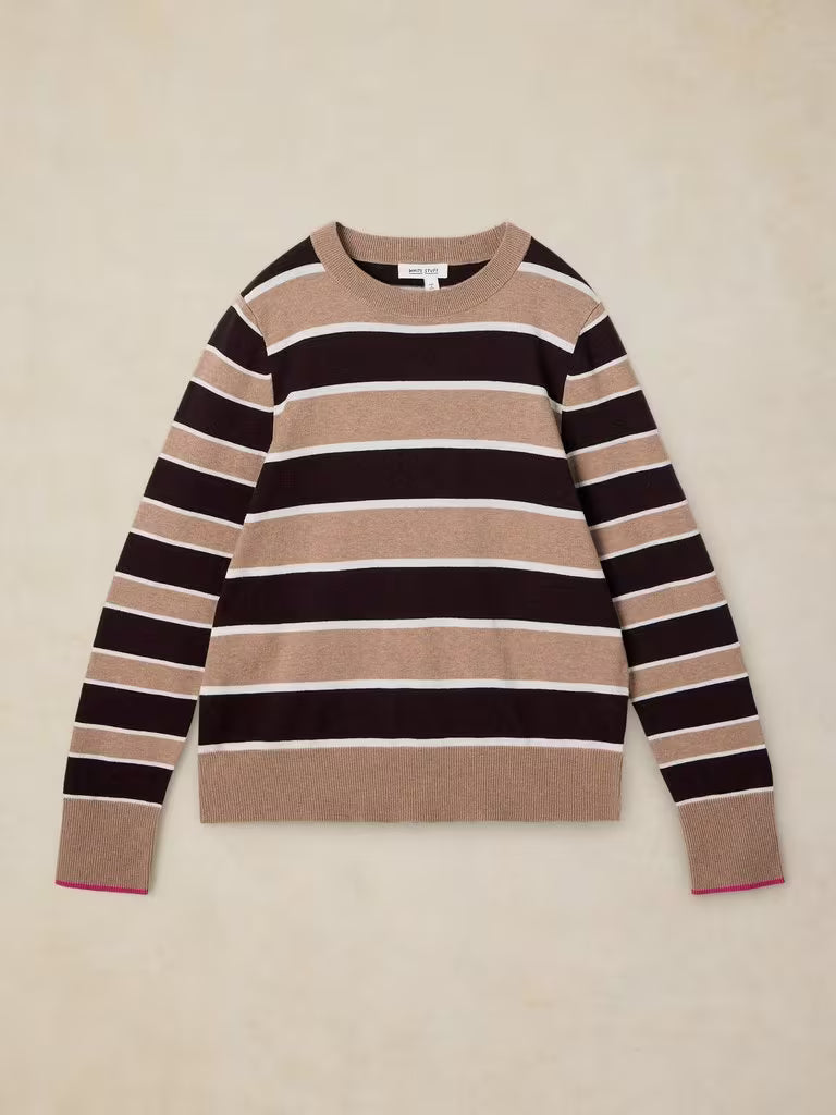 White Stuff | Katie Stripe Jumper | Natural Multi