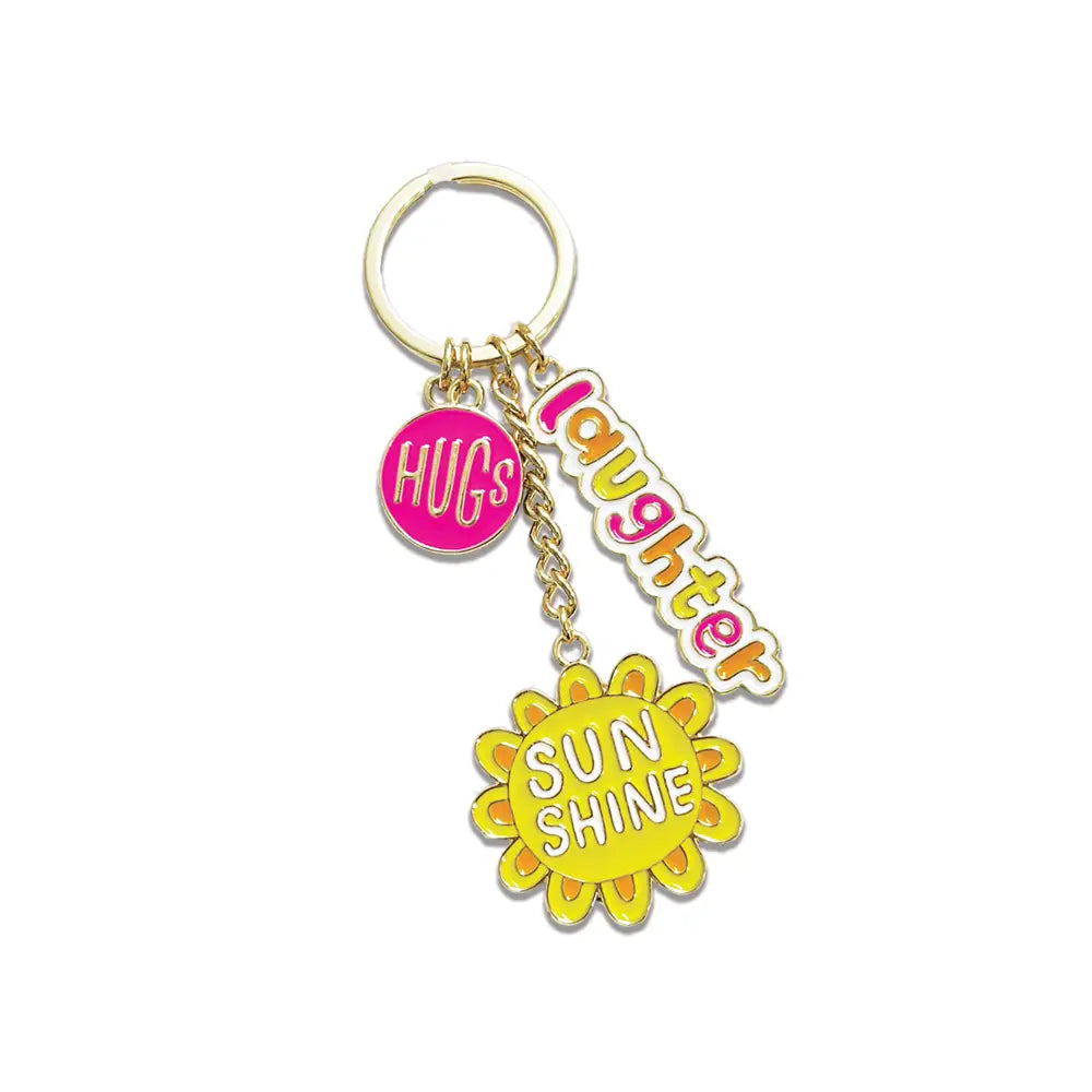 Rachel Ellen Designs | Enamel Keyring | Sunshine & Hugs - Blossom Boutique Online
