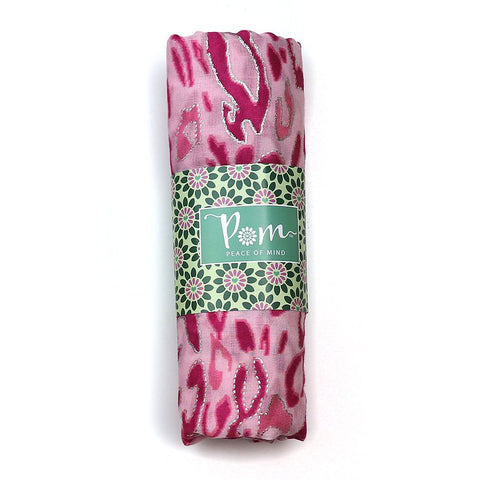 POM - Pink Animal Print Scarf