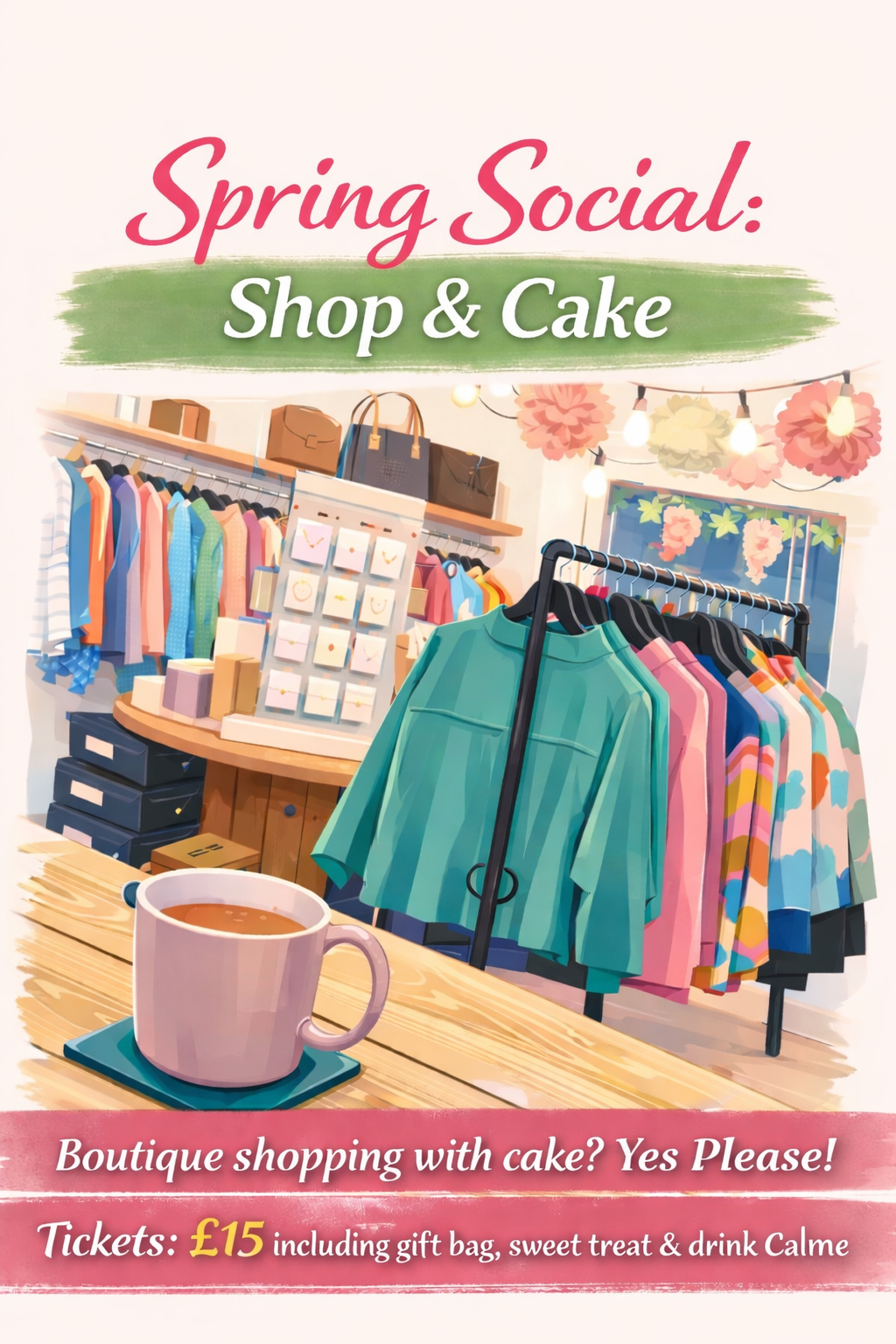 Spring Social : Shop & Cake π° Wednesday 18th March - Blossom Boutique Online