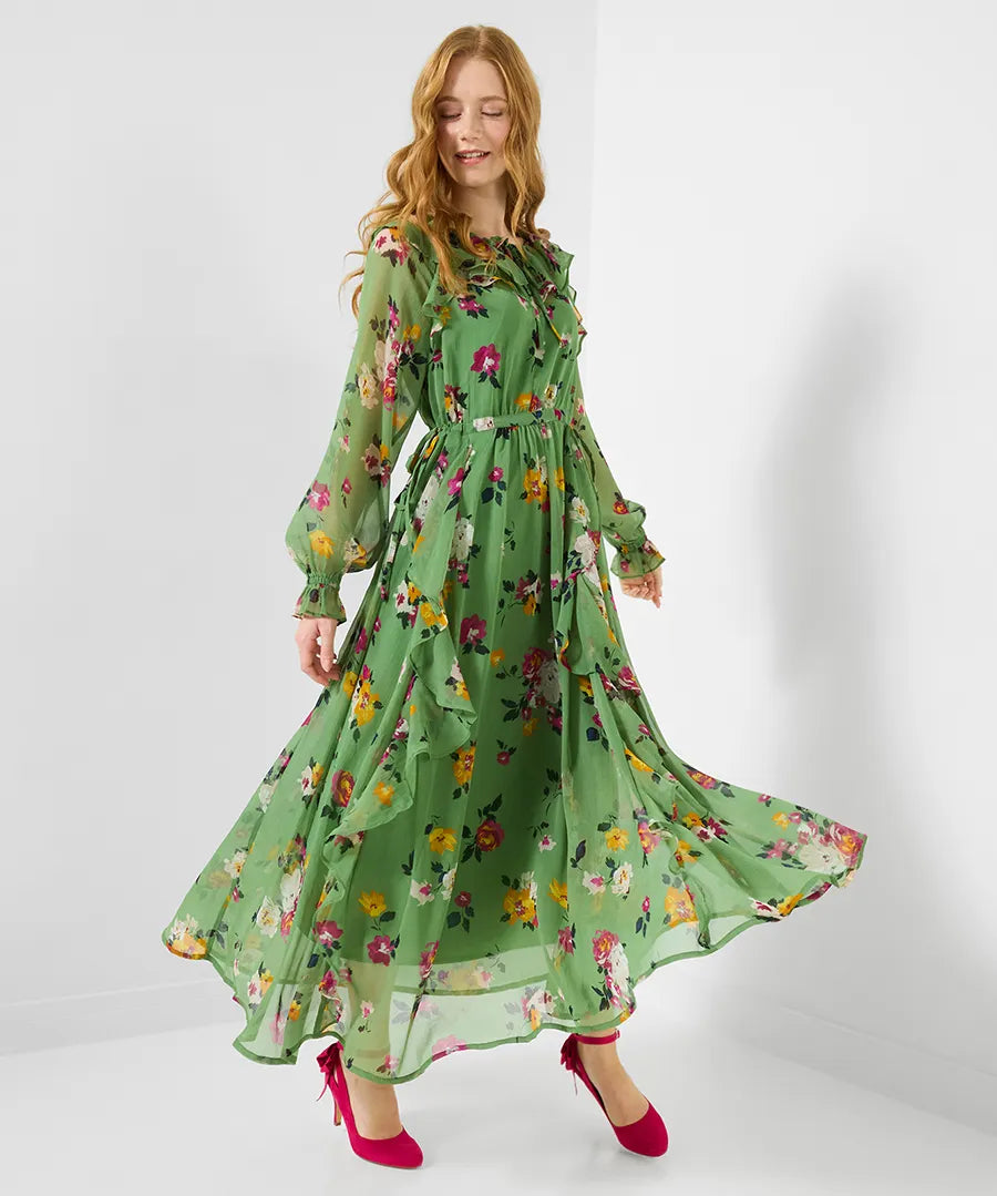 Joe Browns | Daydreamer Printed Georgette Dress | Green