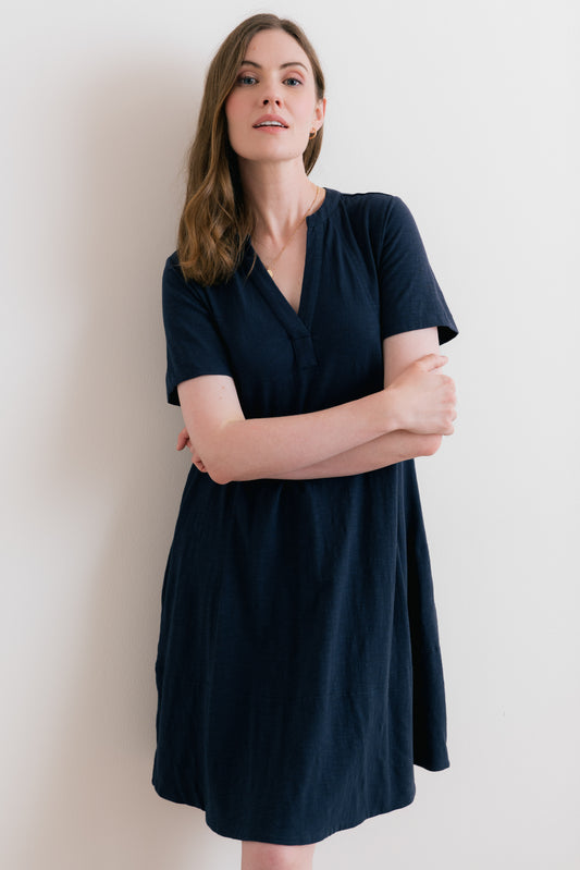 Lily & Me | Terrace Organic Cotton Dress | Navy