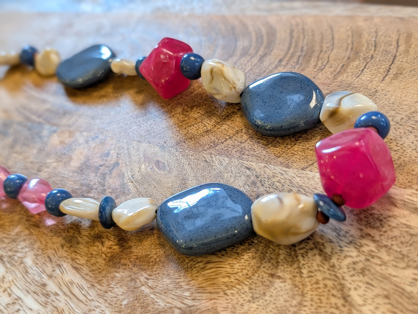 The Token Hunter | Necklace | Pink & Blue