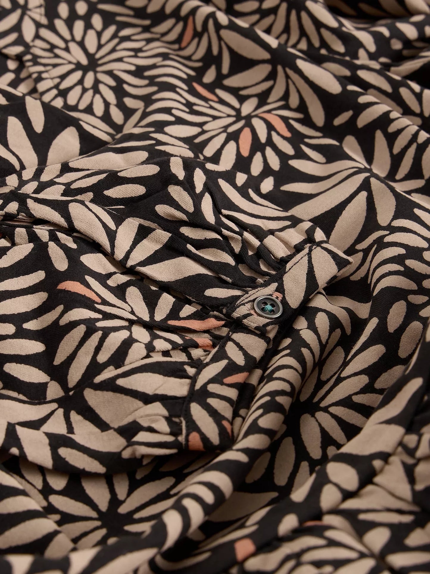 floral patten on a jersey dress