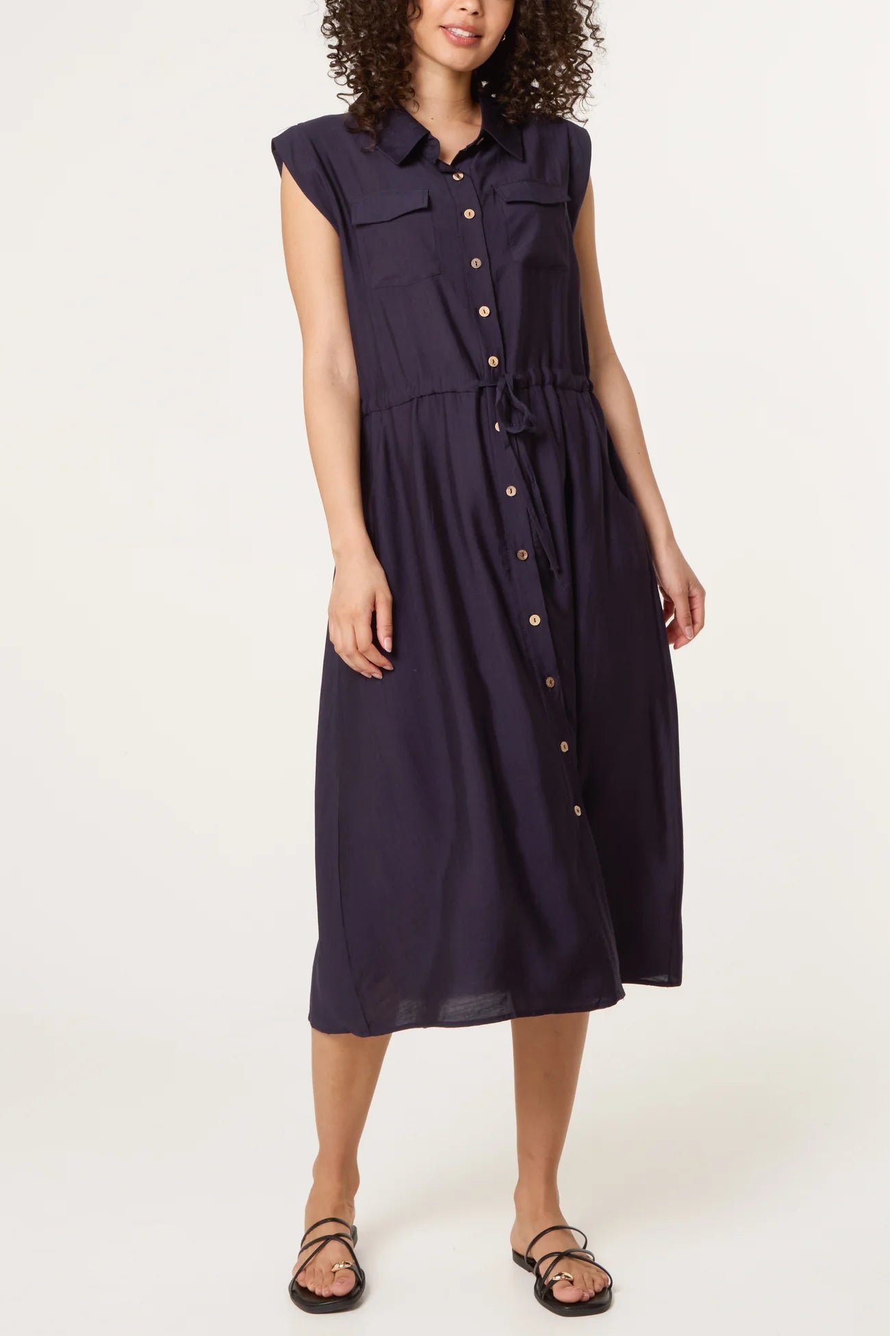 blue navy made in italy dress | Button Through Shirt | woven sandals Peplum Bridal Gown With Color:Limited Dusty Rose 2602PL8211166_BLACK_MULTI