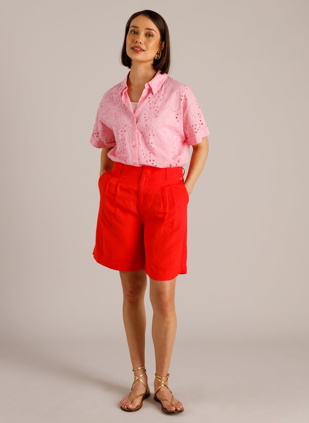 Yest | Mia Shorts | Hot Red