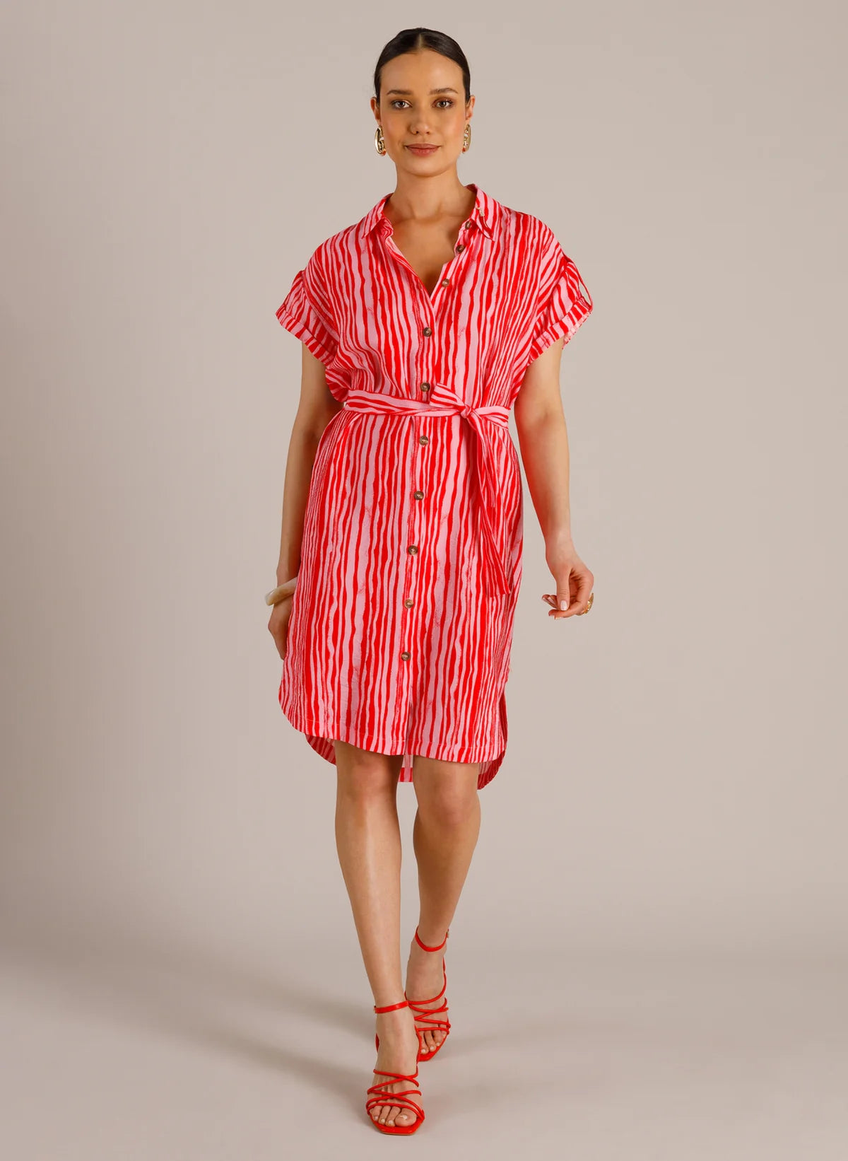 Yest | Manar Shirt Dress | Red