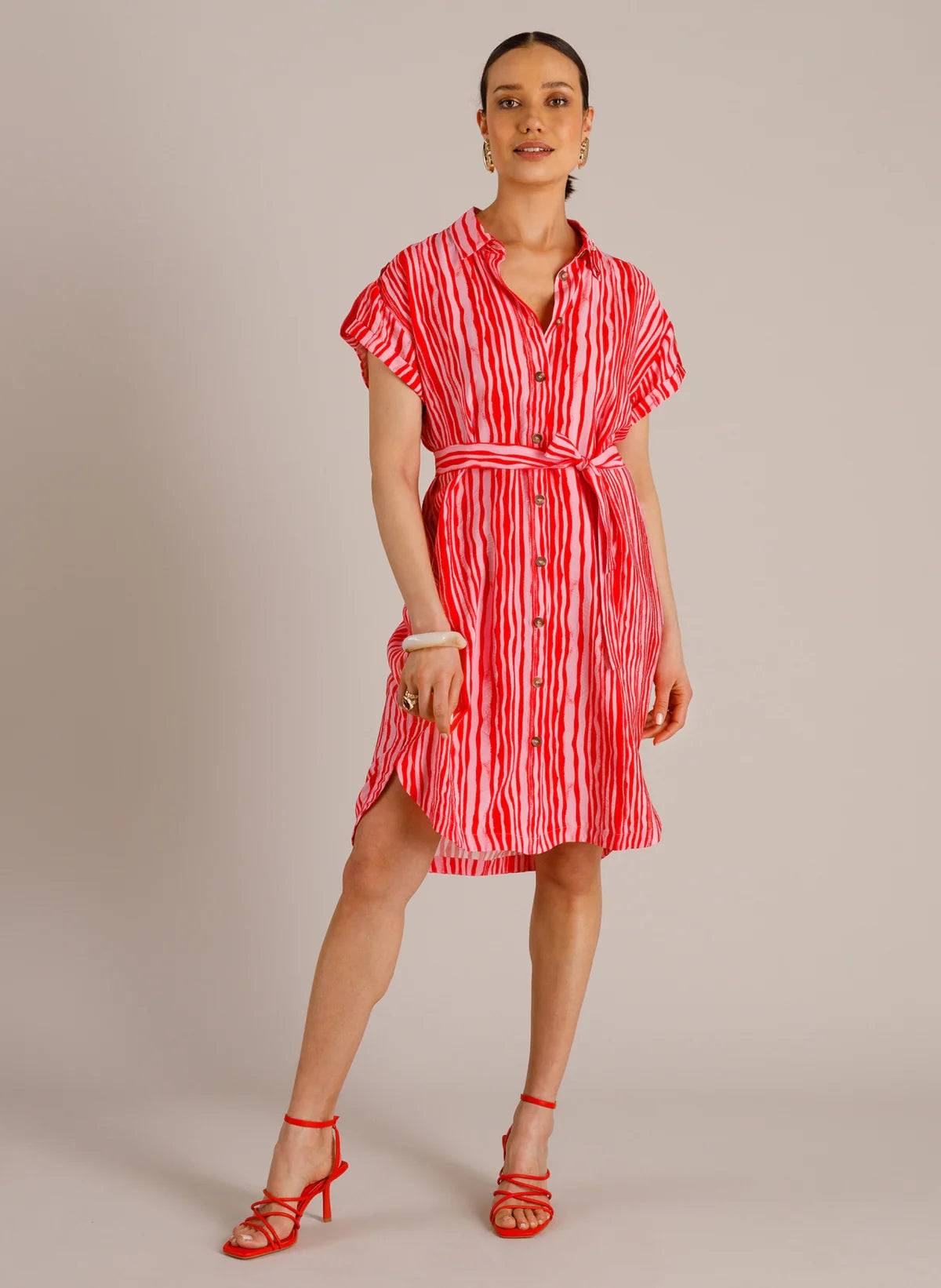 Yest | Manar Shirt Dress | Red