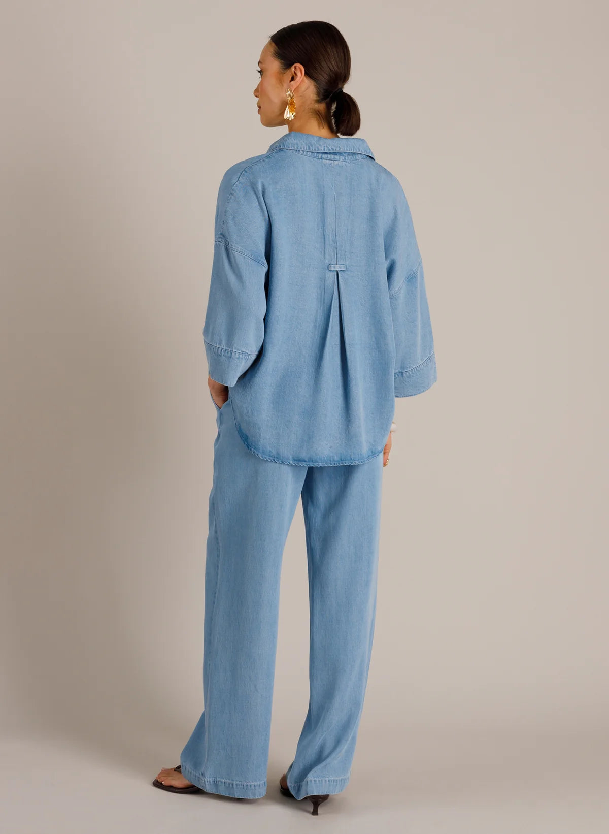 Yest | Margot Light Denim Bleached Blouse