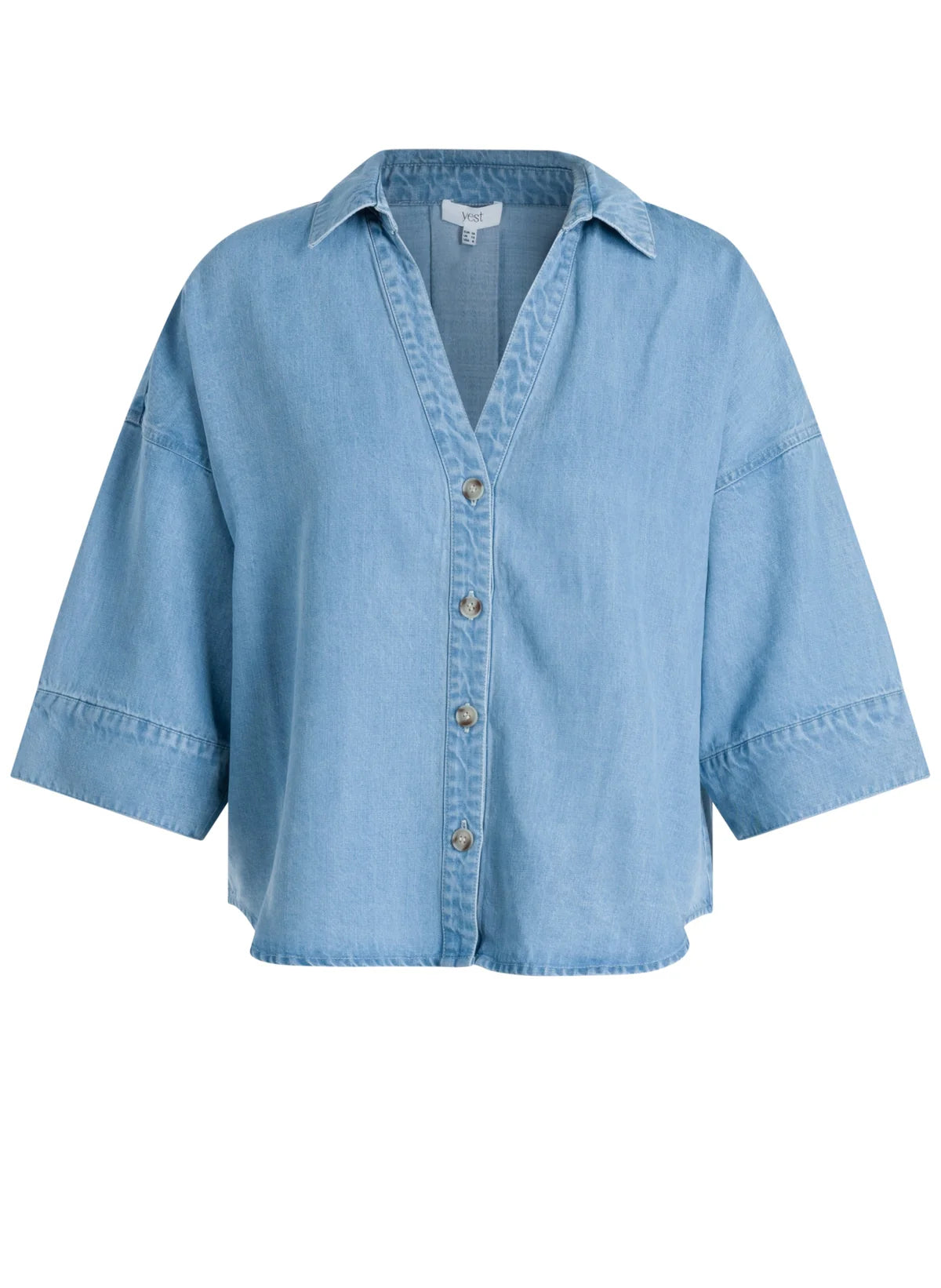 Yest | Margot Light Denim Bleached Blouse