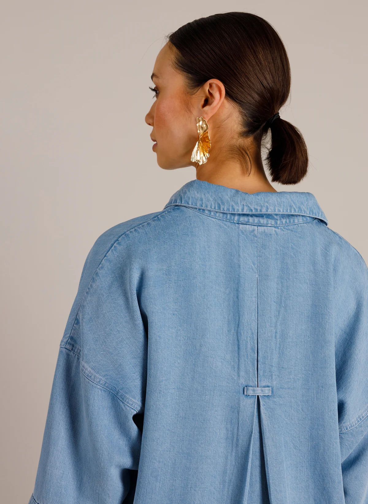 Yest | Margot Light Denim Bleached Blouse
