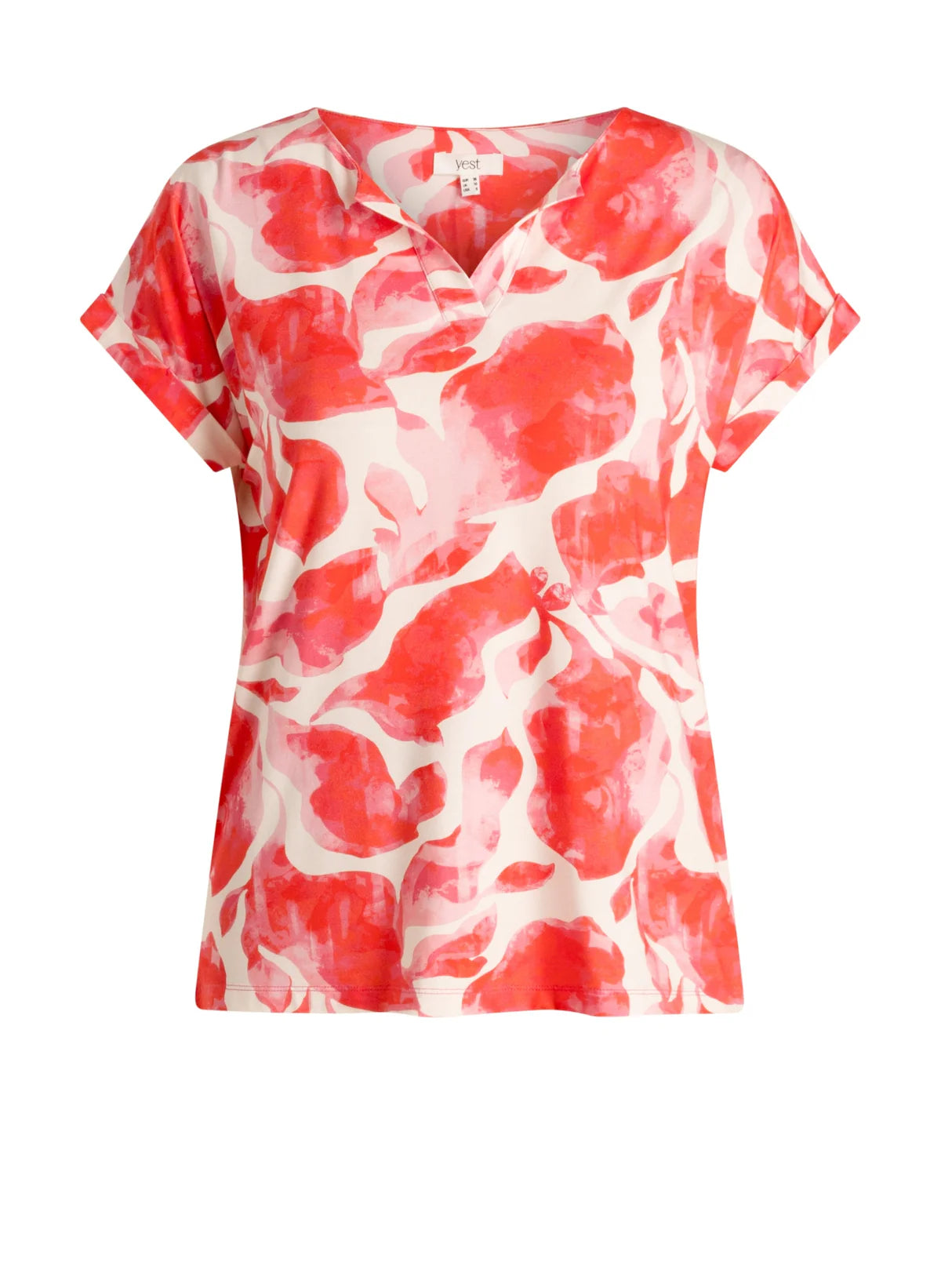 Yest | Tamsin Essential Top | Red & Pink