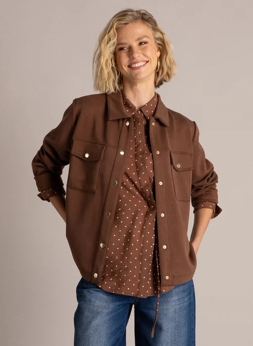 Yest | Saskia Overshirt | Mocca Brown
