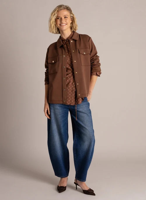 Yest | Saskia Overshirt | Mocca Brown