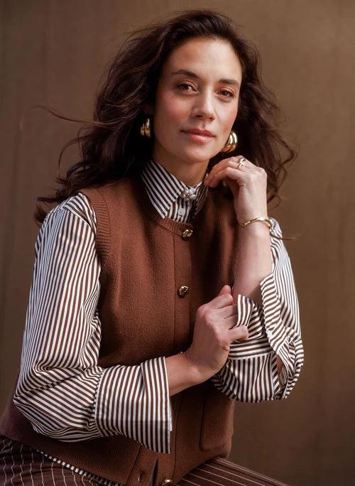 Yest | Siraia Button Up | Mocca Brown
