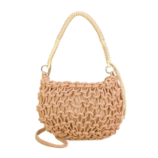 Handwoven Rope Shoulder Bag | Khaki