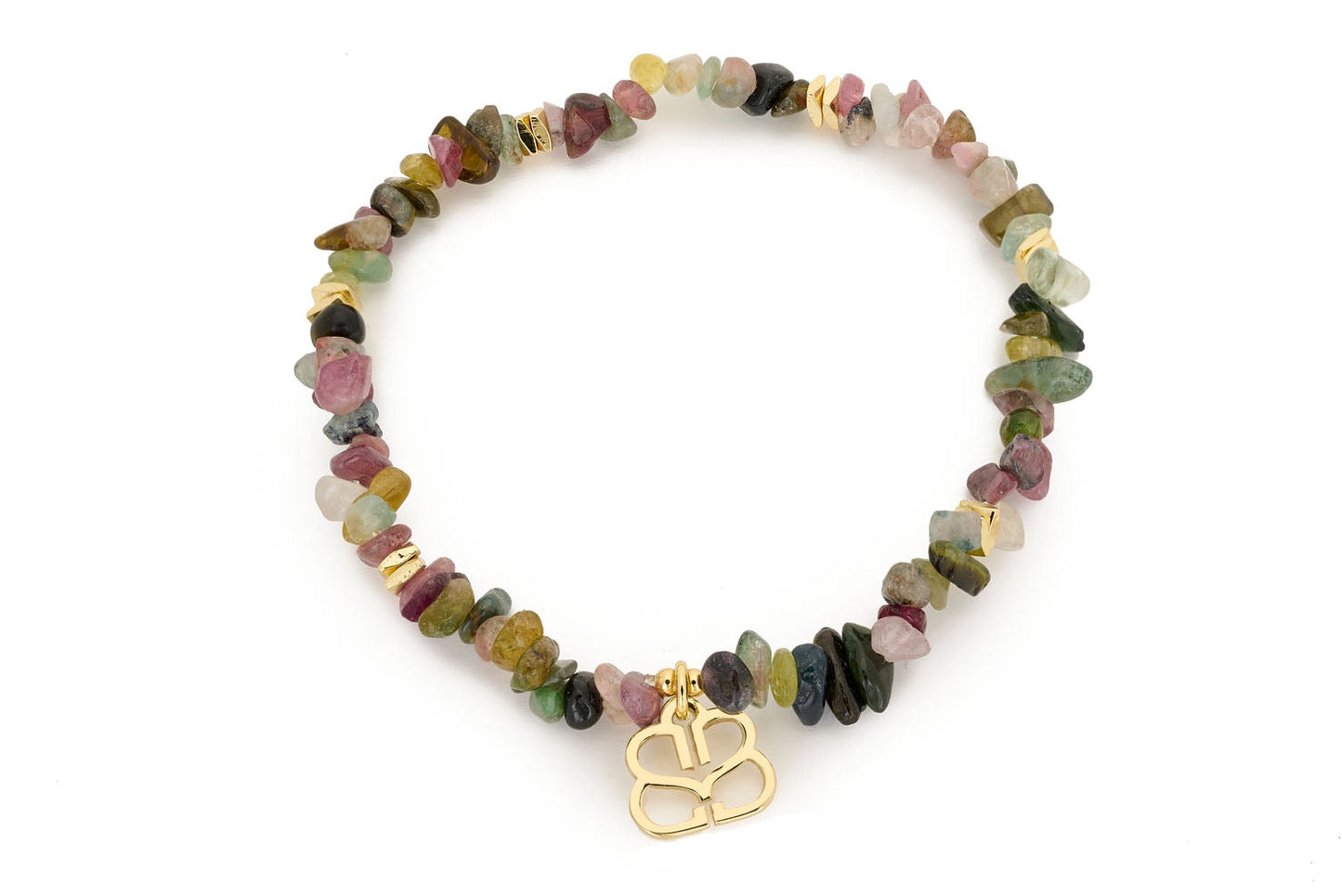 Boho Betty | Sana Gold Tourmaline Stretch Crystal Bracelet - Blossom Boutique Online  