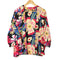 POM | Coral and blue mix hibiscus print kimono