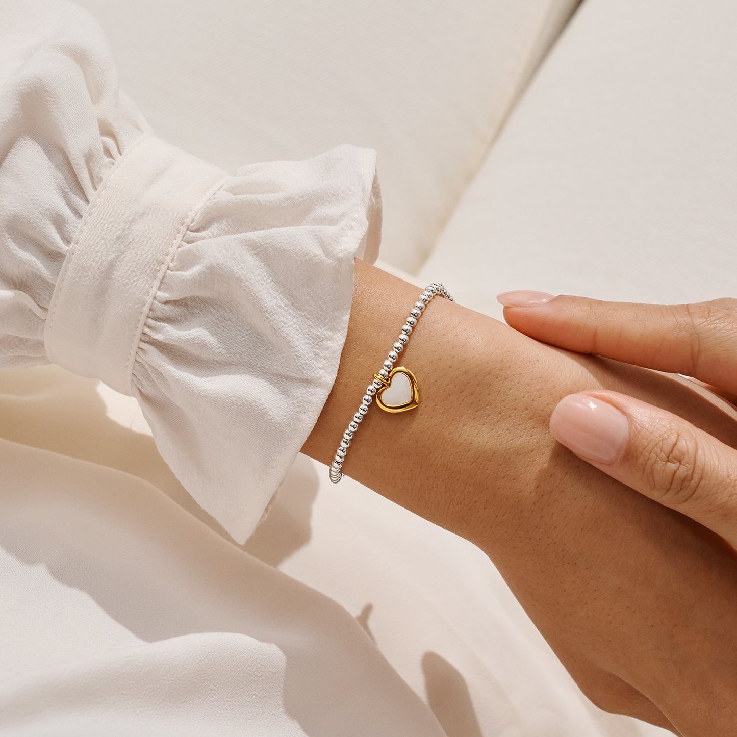 Joma Jewellery | A Little 'With Love Always' Bracelet In Silver and Gold Plating