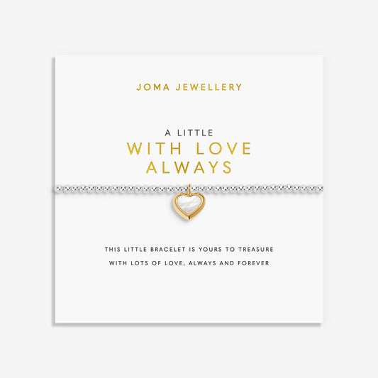 Joma Jewellery | A Little 'With Love Always' Bracelet In Silver and Gold Plating