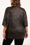 Metallic Leopard V-Neck Top | Curve