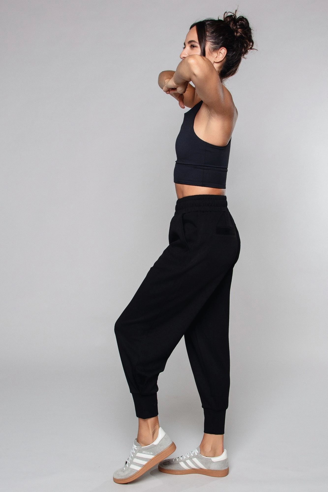 Born Nouli | Supersoft Cuffed Sweatpant | Black - Blossom Boutique Online  