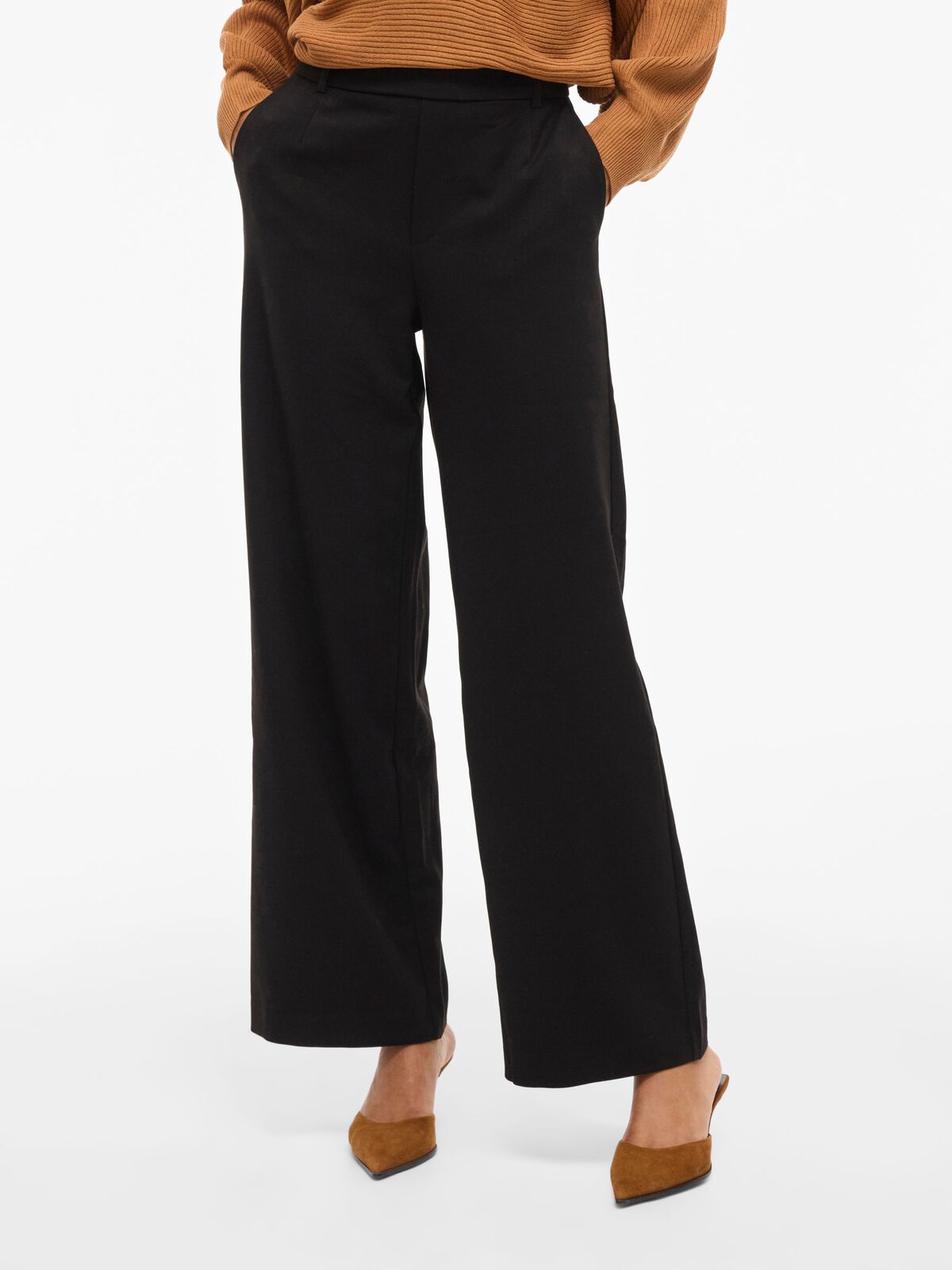 Vila | VIVARONE High Waist Trousers | Black