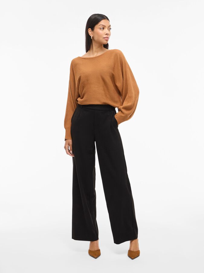 Vila | VIVARONE High Waist Trousers | Black