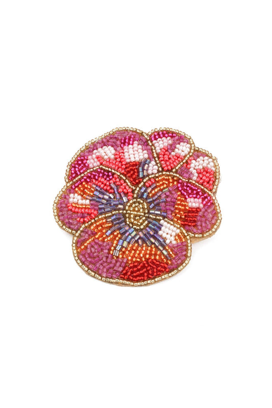 My Doris | Pink Pansy Flower Brooch