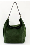 Suede Bucket Shoulder Bag | Army Green