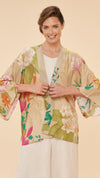 Powder UK - Tropical Flora and Fauna Kimono Jacket Coconut