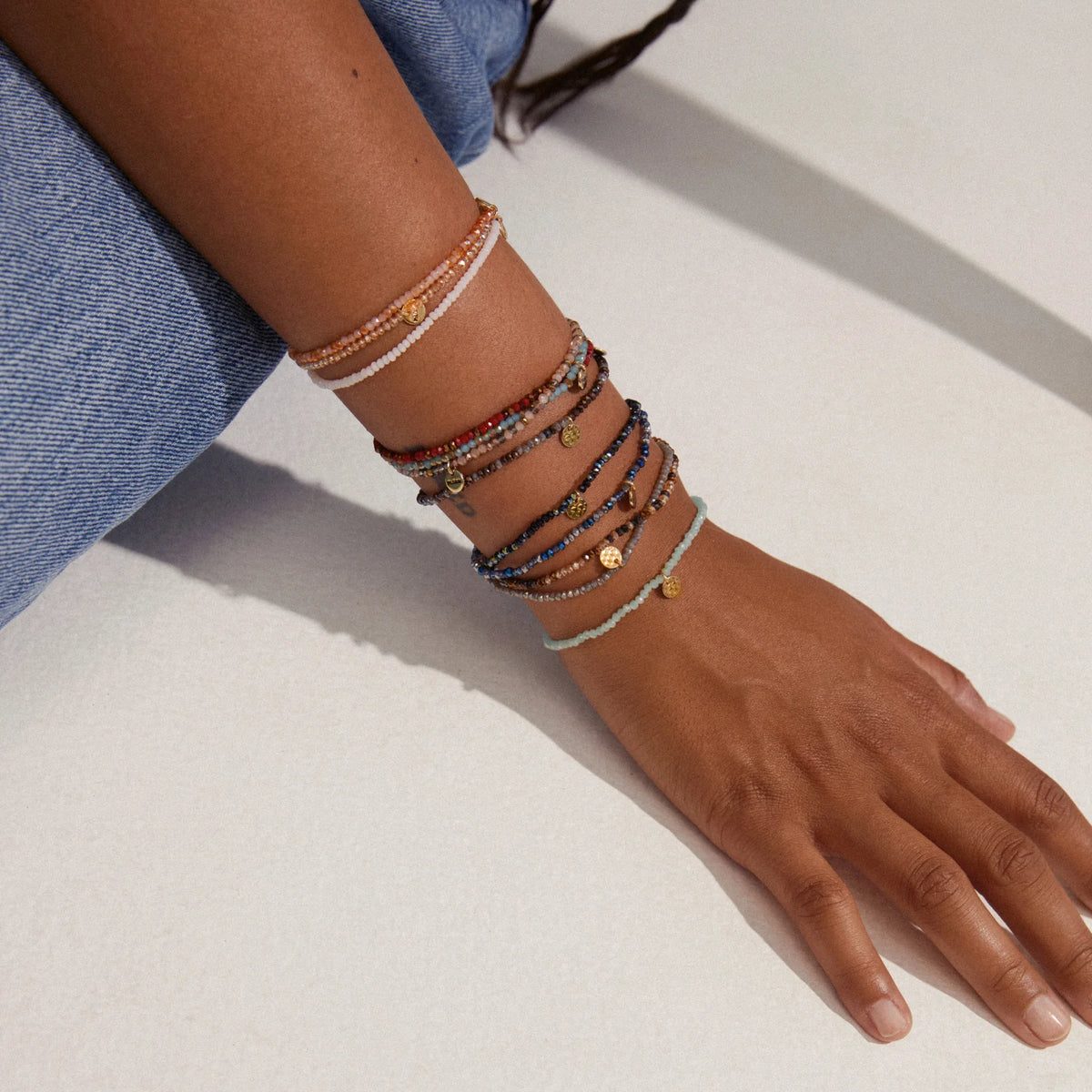 Pilgrim | Indie Bracelet | Grey, Gold-Plated