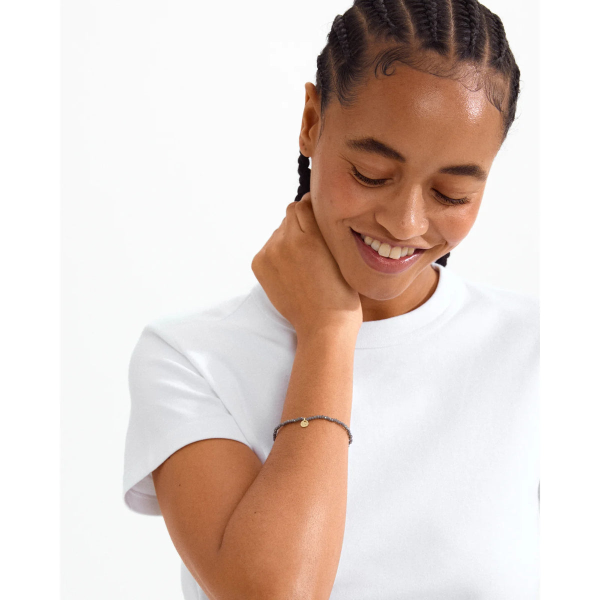 Pilgrim | Indie Bracelet | Grey, Gold-Plated