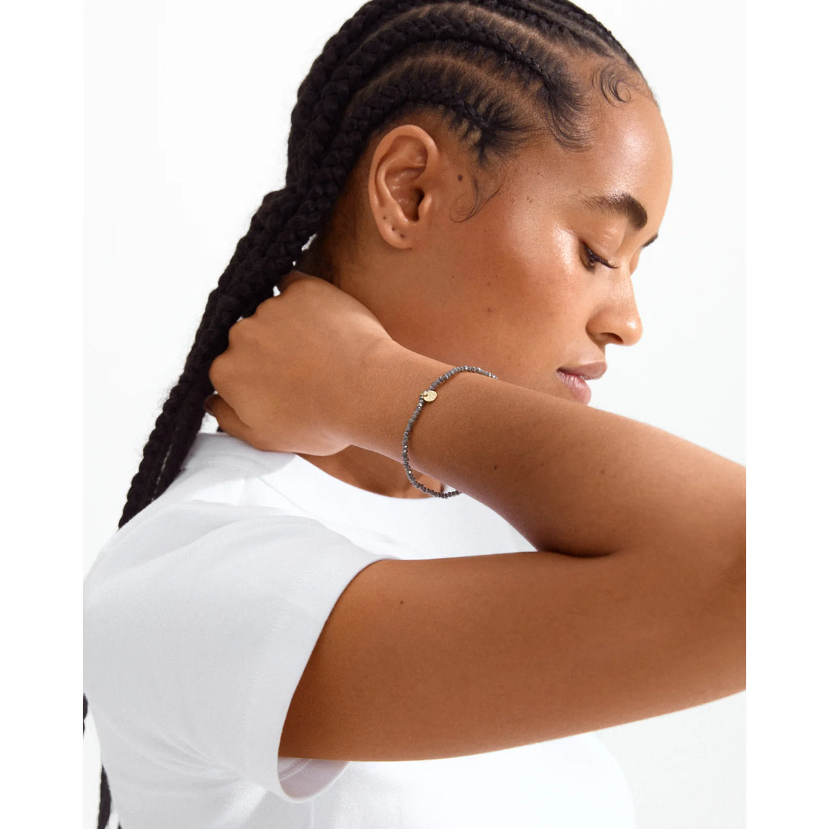 Pilgrim | Indie Bracelet | Grey, Gold-Plated