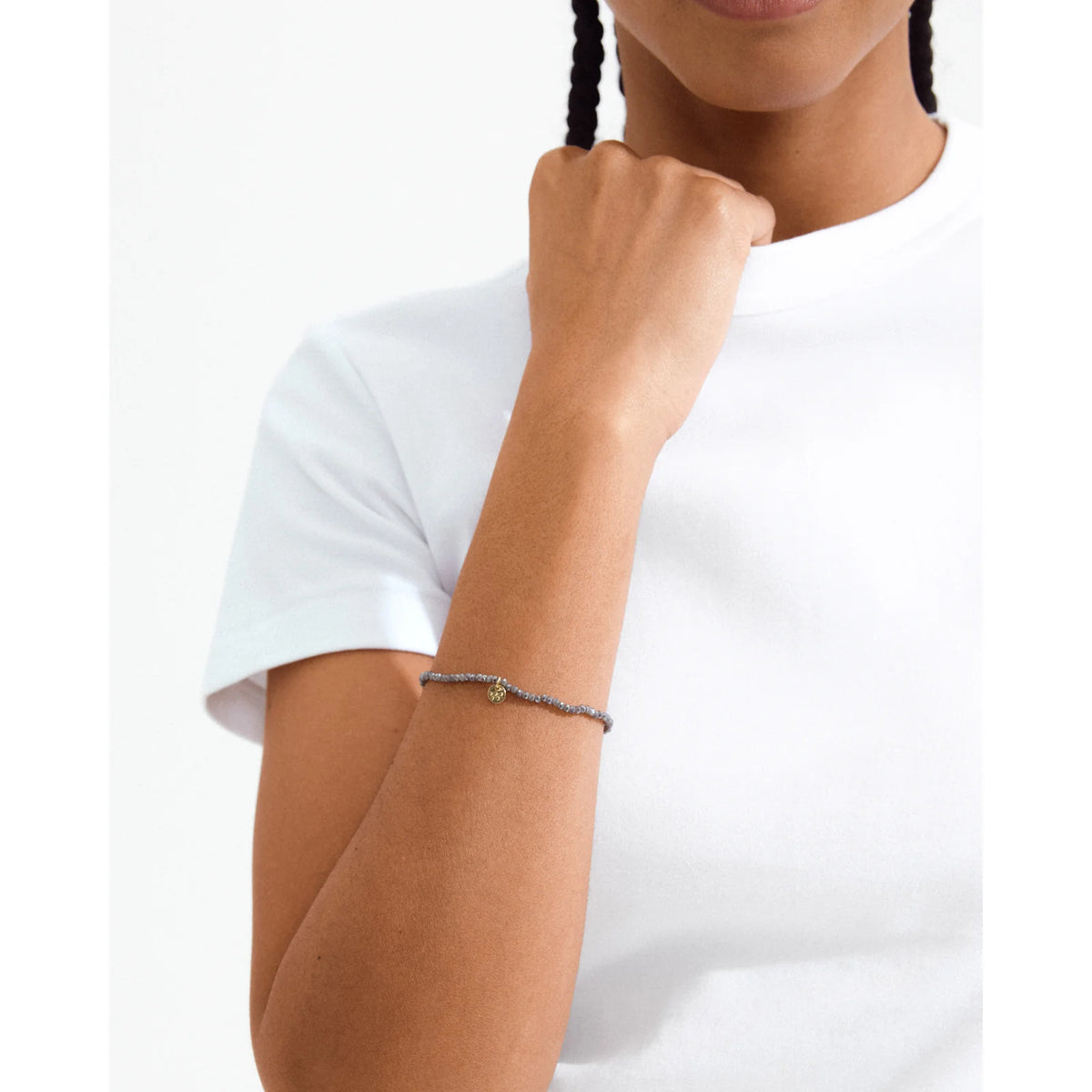 Pilgrim | Indie Bracelet | Grey, Gold-Plated