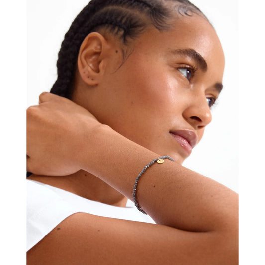 Pilgrim | Indie Bracelet | Grey, Gold-Plated
