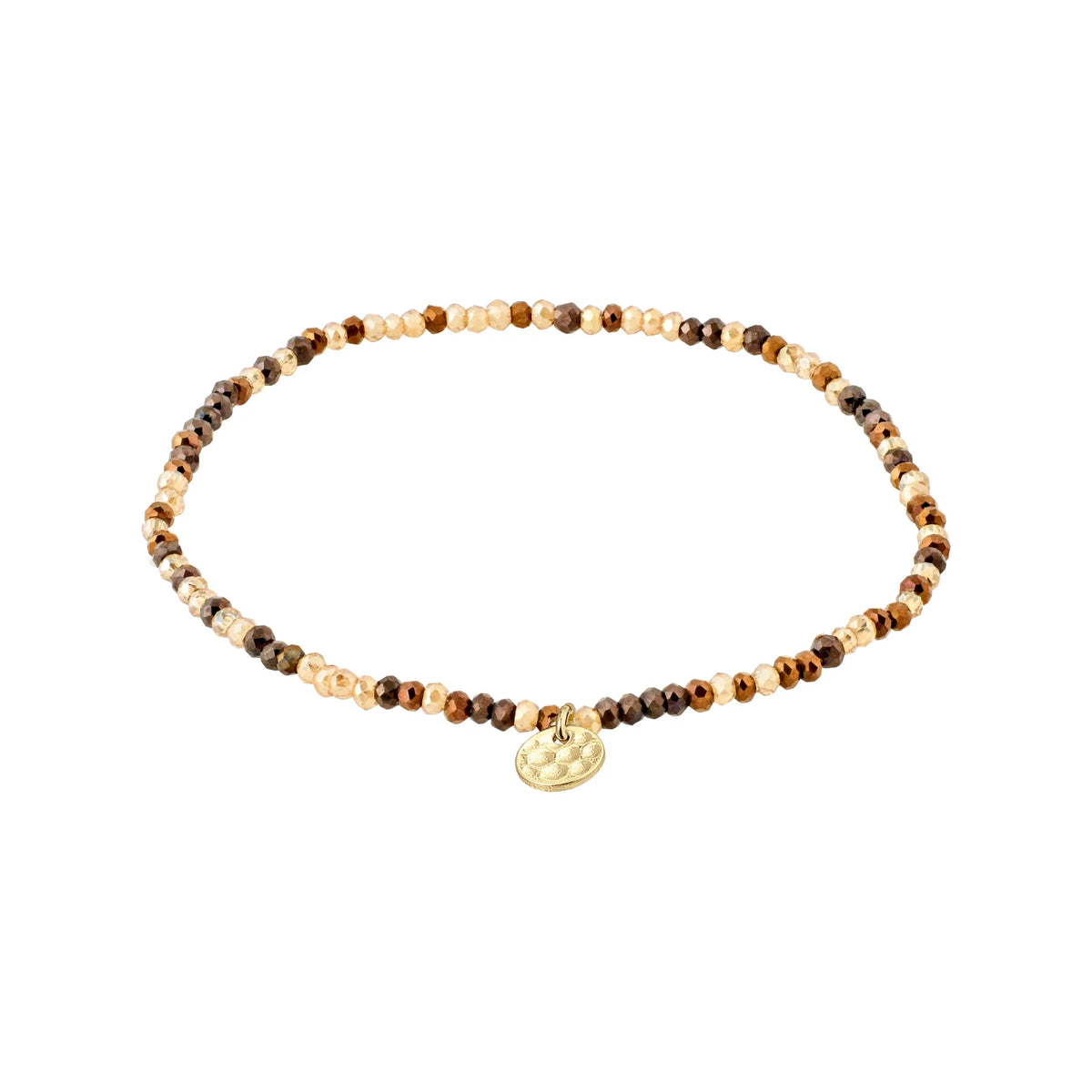 Pilgrim | Indie Bracelet | Brown, Gold-Plated