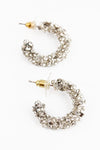 My Doris |Silver Beaded Mini Hoops