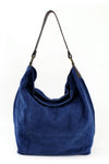 Suede Bucket Shoulder Bag | Blue