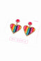 Pre-Order | My Doris Rainbow Stripe Beaded Heart Earrings