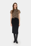 Saint Tropez | LiljaSZ Crinkle Blouse | Black Leopard