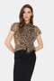 Saint Tropez | LiljaSZ Crinkle Blouse | Black Leopard