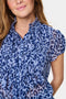 Saint Tropez LiljaSZ Crinkle Blouse | Blue Leopard