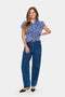 Saint Tropez LiljaSZ Crinkle Blouse | Blue Leopard