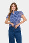 Saint Tropez LiljaSZ Crinkle Blouse | Blue Leopard