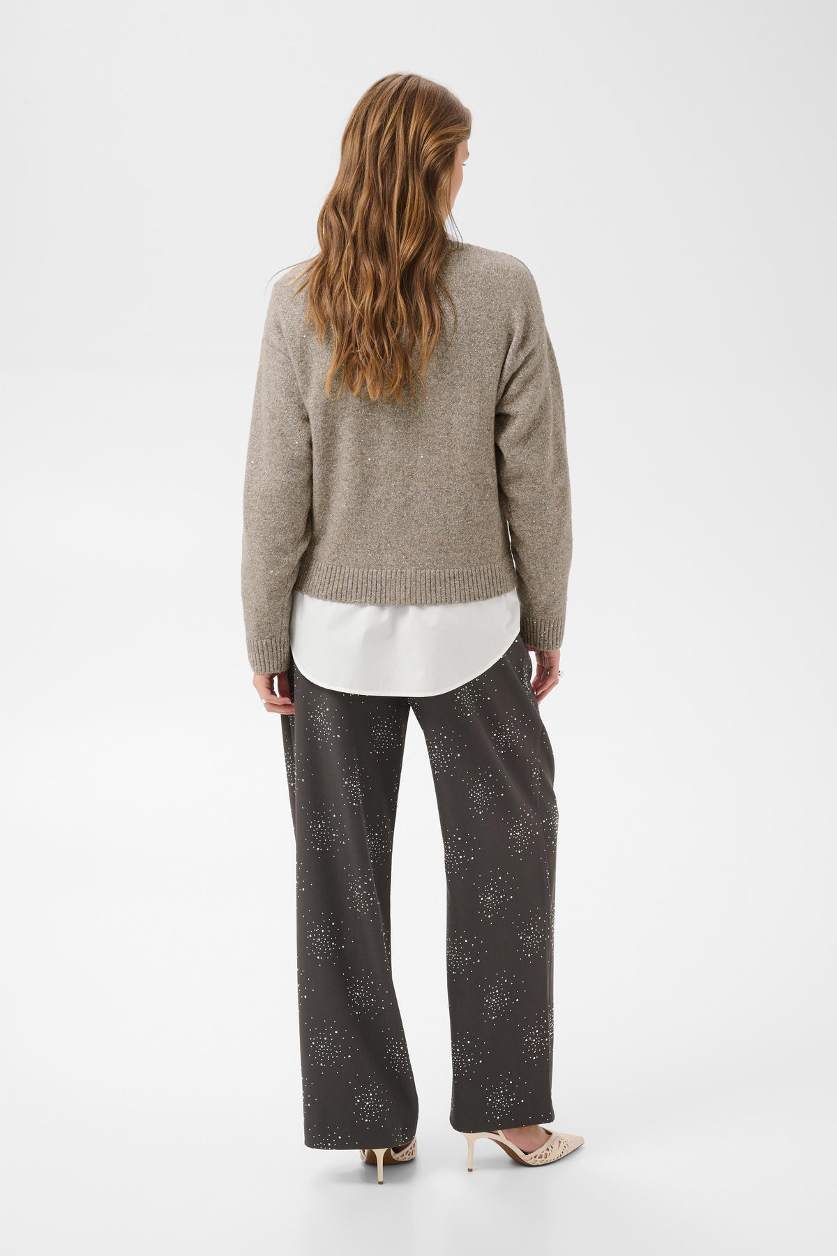 Saint Tropez | NovaSZ V-Neck Cardigan |  Pine Bark Melange / Brown